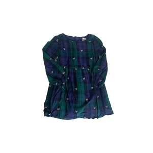 Gap Sarah Jessica Parker SJP Plaid Embroidered Dress Girls Size XS 4/5 Tartan